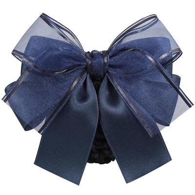 头花女网兜蝴蝶结发网银行盘头发