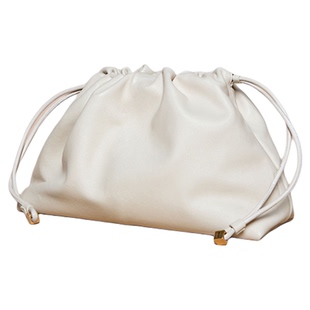 食草堂垃圾袋女新款水染植鞣皮流浪包通勤包云朵包单肩斜挎包袱云