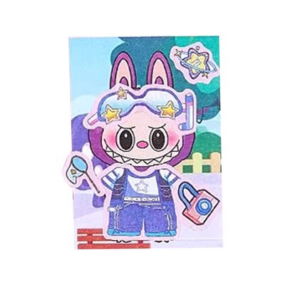 labubu拉布布涂色换装豆豆安静书