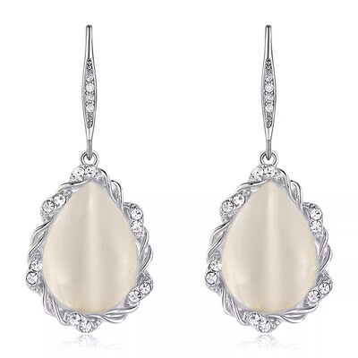 INCH EDITION复古高级感气质复古麻花边猫眼耳环编织设计