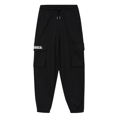 美特斯邦威男士时尚工装针织长裤春季舒适百搭印花点缀休闲裤下装