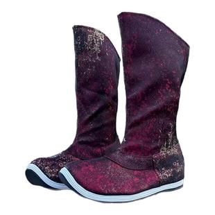 绣清风秋季鎏金皂靴汉服鞋明制千层底古装鞋男女内增高翘头履甲胄