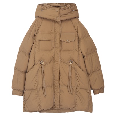 休闲风保暖卡其冬季中款