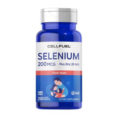 美国CELLFUEL锌硒片麦芽硒有机硒富硒片调节免疫预防HV250粒
