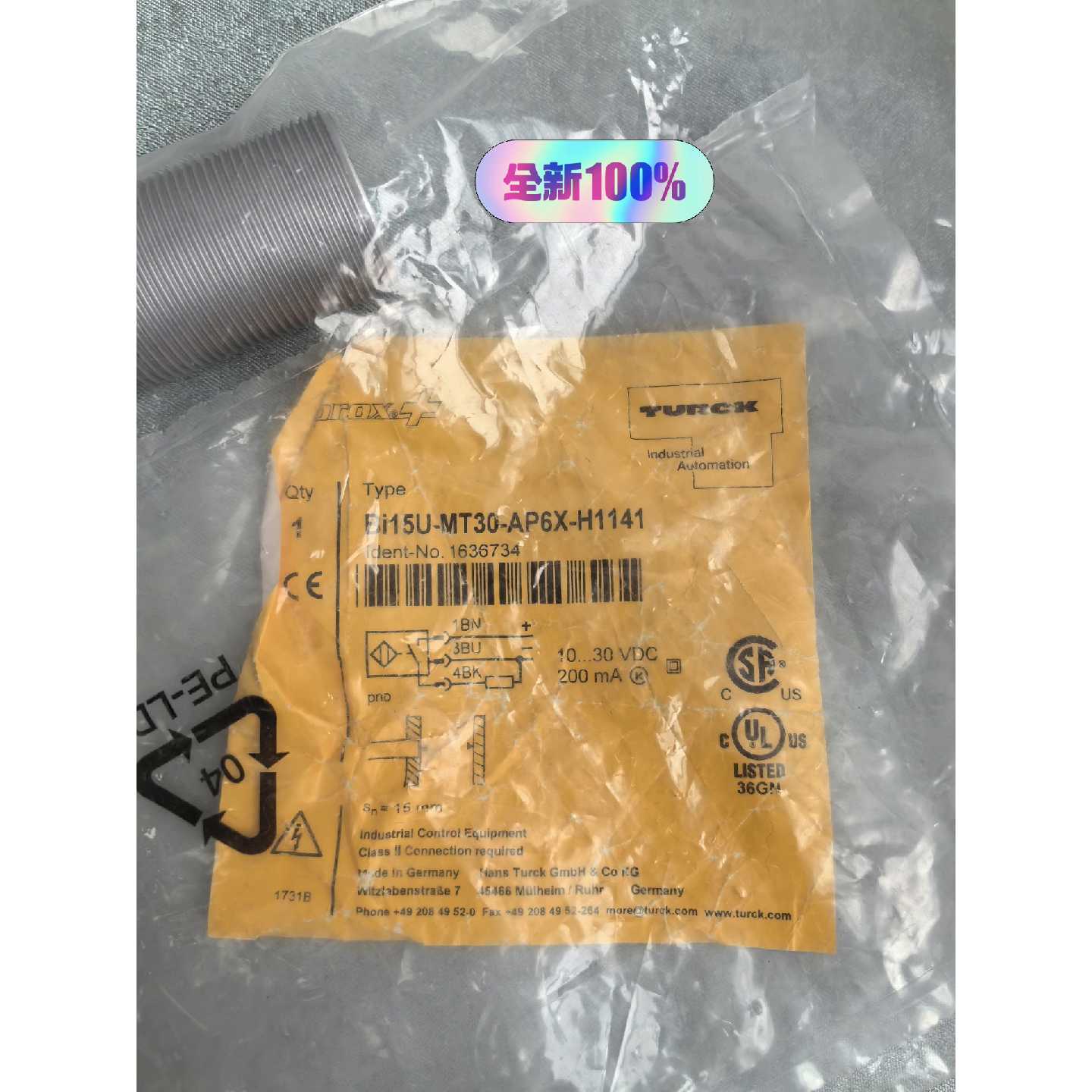 议价-BI15U-MT30-AP6X-H1141订货号 163