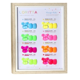 2026年新款网红彩虹糖果黄蓝玫红荧光绿流行色指甲油胶美甲店专用