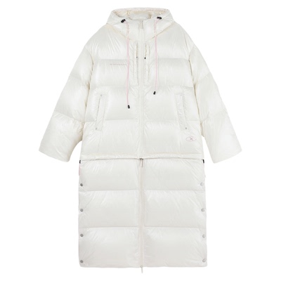 BJHG不计后果长款鹅绒羽绒服女款冬季潮牌宽松加厚可拆卸两穿外套