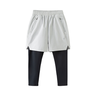 亚瑟士童装2025年秋季新款男童假两件拼接长裤吸湿速干三防运动裤