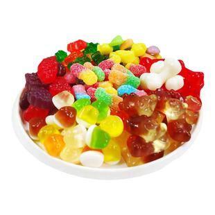 正品德国品牌广州生产橡皮糖qq糖儿童果汁味软糖散称500g罐装自选