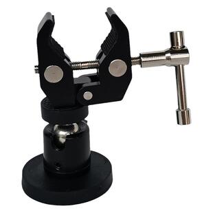 强力磁吸金属万向球云台U型夹子支架摄影手电筒头灯大号弹簧夹