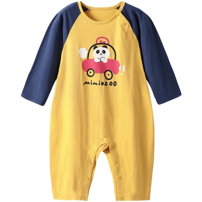 儿童连体睡衣夏季防踢纯棉家居服
