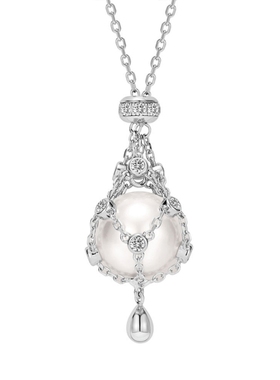 12m两戴网兜珍珠项链【送水晶】