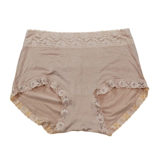 樱子内裤女6083高腰大码三角裤莫代尔柔软透气纯棉档性感蕾丝底裤
