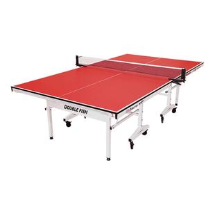 双鱼乒乓球桌旗舰店室内家用可折叠乒乓球台标准红色面板缤彩炫彩