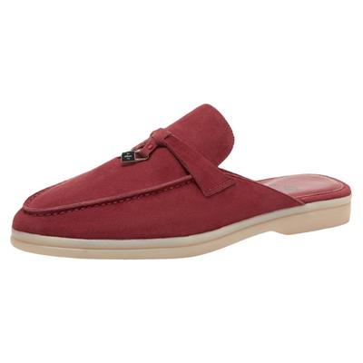 流苏LP真皮包头半拖鞋四季