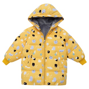 儿童羽绒服男童中长款女童宝宝3岁洋气童装加厚4儿童冬季小童外套