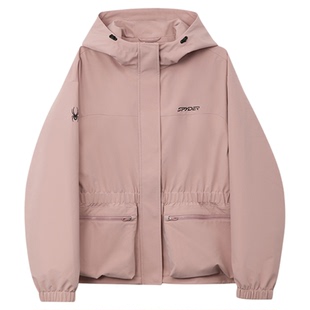 SPYDER蜘蛛秋冬女子高透膜3L防风弹力运动休闲连帽夹克25MR106W
