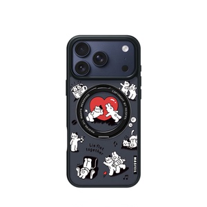 MASFEIL × 快乐搭子适用苹果17promax手机壳iPhone16pro新款磁吸带支架ip15全包Fo5支点高级感17好看可爱女