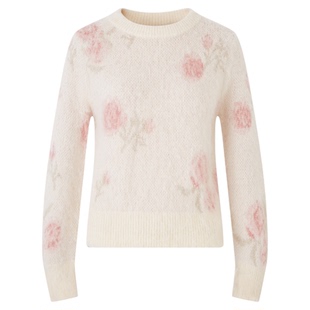 银河万岁“小花园”100%舒适织物「羊毛糯糯毛衣」时尚感优雅套装