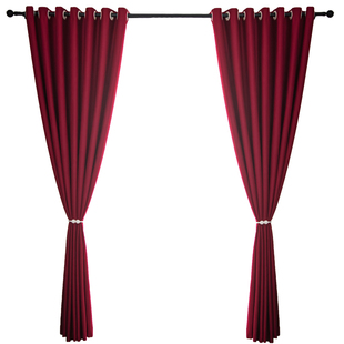 环保全遮光加厚隔音隔热客厅中式卧室阳台防晒简约现代成品窗帘布