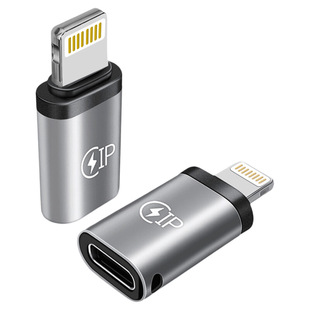 适用苹果充电转换器双type-c母转lightning头PD20W快充华为转接头