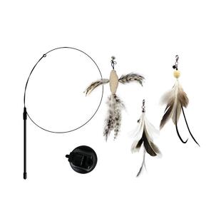 田田猫吸盘逗猫棒自嗨解闷神器猫咪懒人自动逗猫玩具带铃铛耐咬