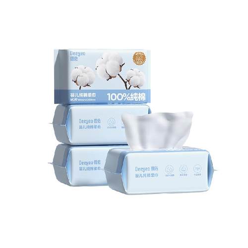 德佑婴儿棉柔巾全棉100%纯棉新生儿专用干湿两用一次性洗脸洁面巾