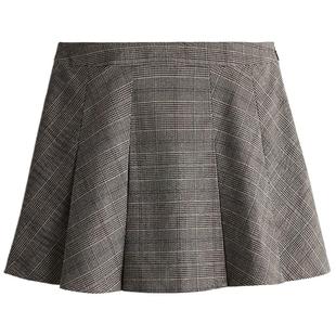 HM女装冬季时尚休闲潮流百褶迷你裙1238405