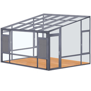 阳光房天窗顶楼玻璃房断桥铝纱门窗别墅玻璃铝合金露台顶棚定制