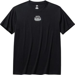 安踏抗菌短袖t恤男士夏季字母印花休闲运动上衣冰丝半袖152538123