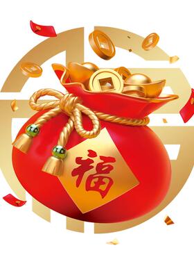 2025新年福字玻璃门贴纸