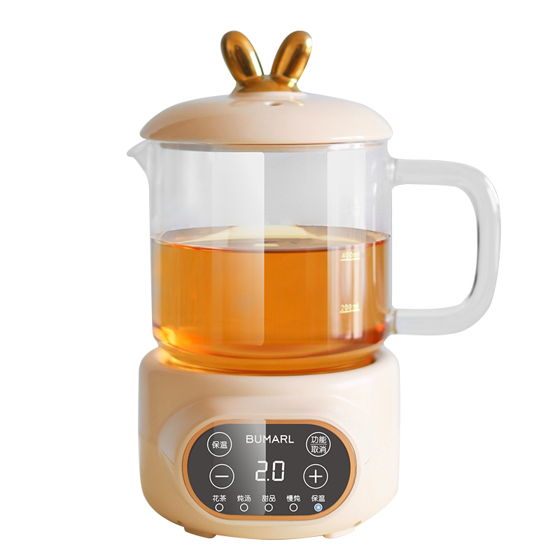北慕全玻璃养生壶多功能家用养生杯电炖杯小型办公室花茶烧水杯