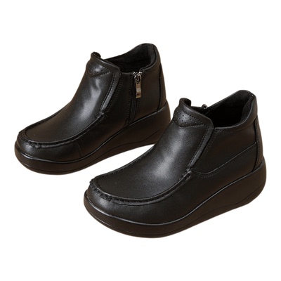 高帮鞋女2025新款冬季厚底增高