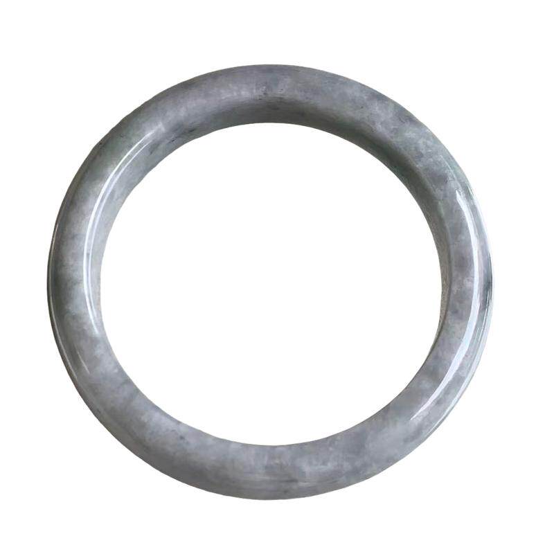 缅甸翡翠手镯i淡灰色乌鸡61.7mm