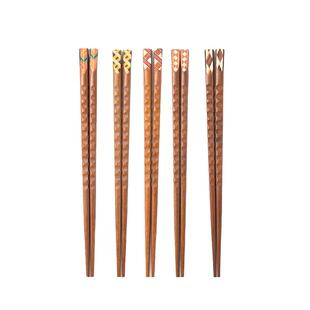 高品质家用实木筷子防霉防滑铁刀木原木一人一筷分餐筷高颜值高档