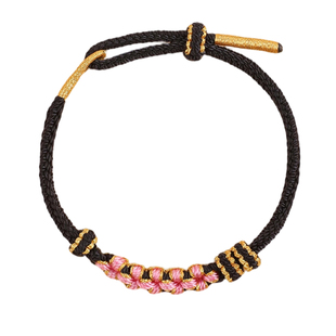 黑色桃花手绳属马本命年红绳手链男款好运编织绳送男友礼物小众