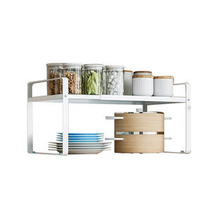 可伸缩厨房置物架台面橱柜隔板分层架柜内调料收纳锅架桌面小架子