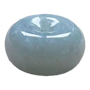 天然A货翡翠淡绿平安扣吊坠缅甸老坑厚装面包扣挂坠一生平安玉佩