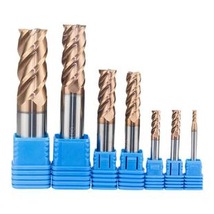 62度4刃钨钢铣刀合金涂层立铣刀不锈钢专用铣刀cnc刀具钻头3-20mm