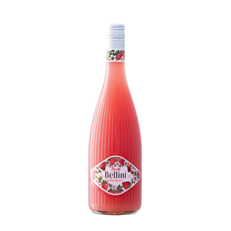 清爽细腻果酒 德国贝利尼草莓酒桃子酒女士低度微醺气泡果酒甜酒