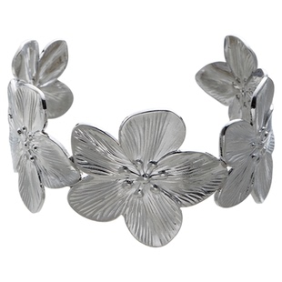 KANSAI环绕花朵手镯ins冷淡风开口设计手环甜酷百搭可当臂环饰品