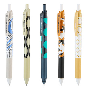 【猫咪限定】日本Pentel派通energel速干中性笔BLN125按动式水笔学生刷题黑色水笔0.5日本文具