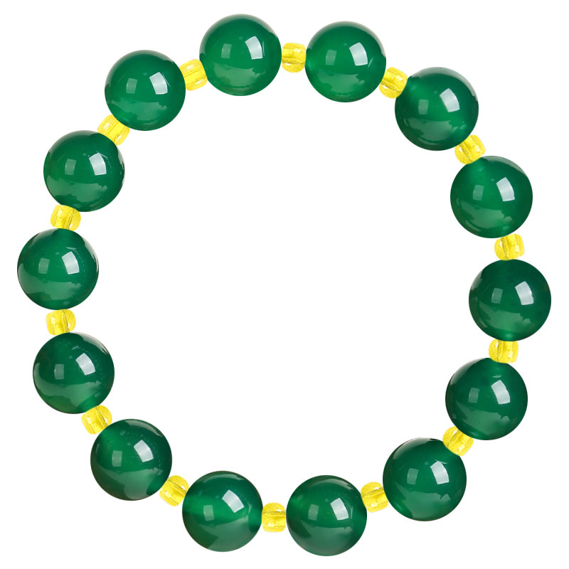 普陀山好运万象更新绿玛瑙手串财运转运本命年礼物送礼女士