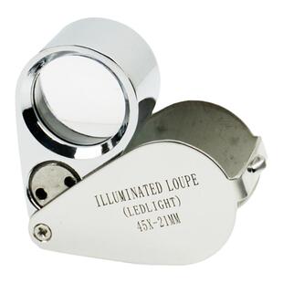 高清30倍放大镜带灯LED珠宝鉴定30X古董文玩邮票钱币钻石腰码紫檀