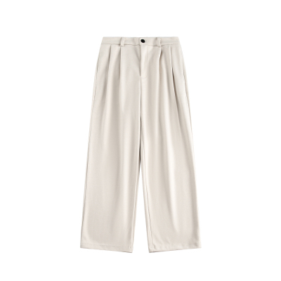 春上新LNCR厚款毛尼阔腿休闲西裤