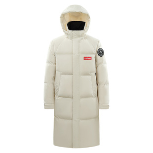 花花公子青年羽绒服男女士中长款过膝加厚时尚情侣装保暖防风外套