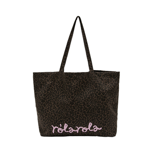 ROLAROLA韩国正品豹纹帆布托特包女大容量单肩包通勤包25年新款