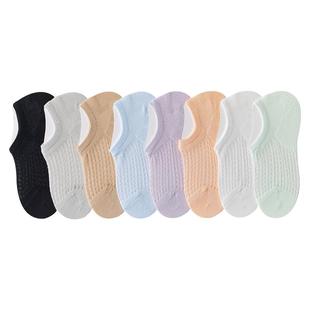 caramella袜子女夏季薄款防臭吸汗白色防滑不掉跟隐形船袜套