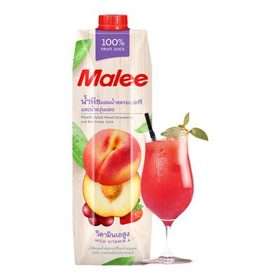 泰国进口Malee玛丽桃汁1L瓶装