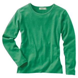 度物思仁棉麻料秋衣女款长袖圆领T恤居家休闲有机棉汉麻吸汗抑菌